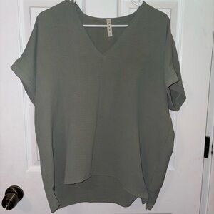 mts Olive V-Neck Blouse